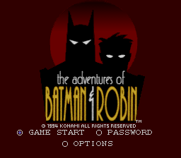 Adventures of Batman & Robin, The (USA) Title Screen